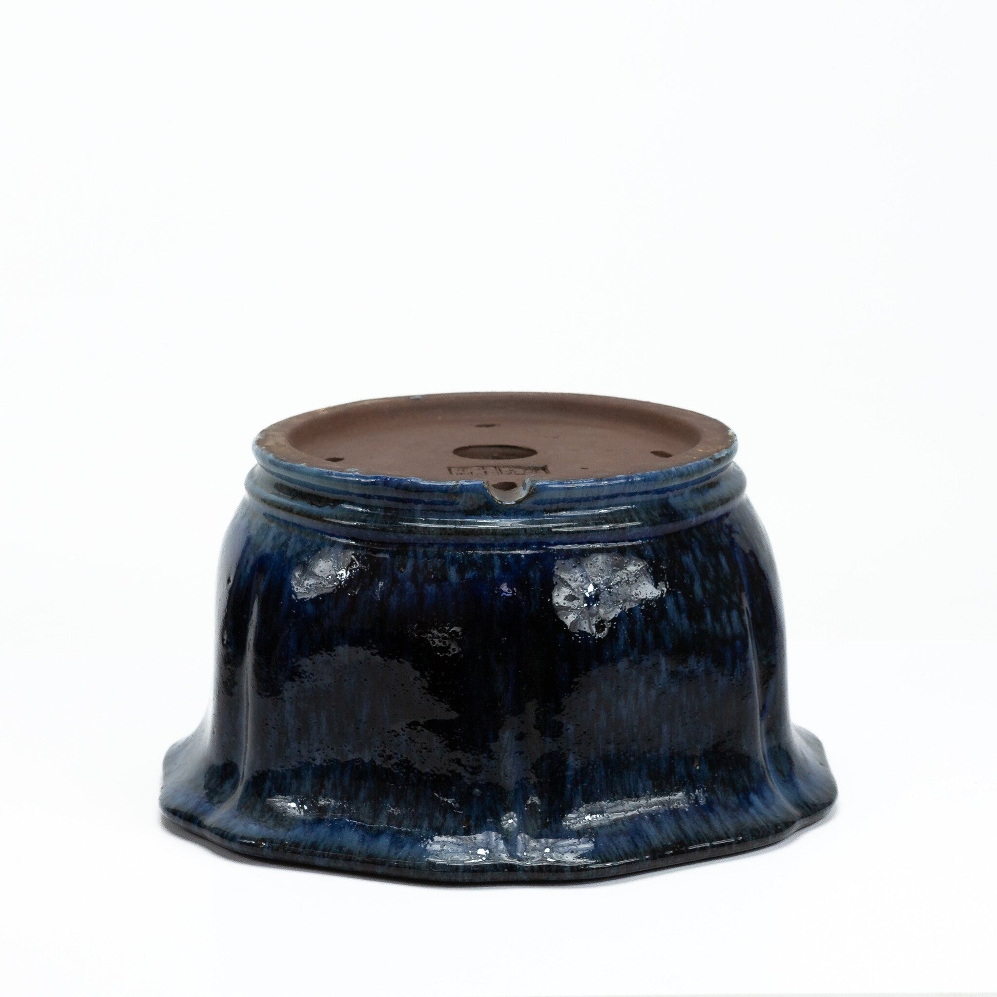 Pot à bonsaï cascade bleu lotus 27 cm, hauteur ~ 14 cm