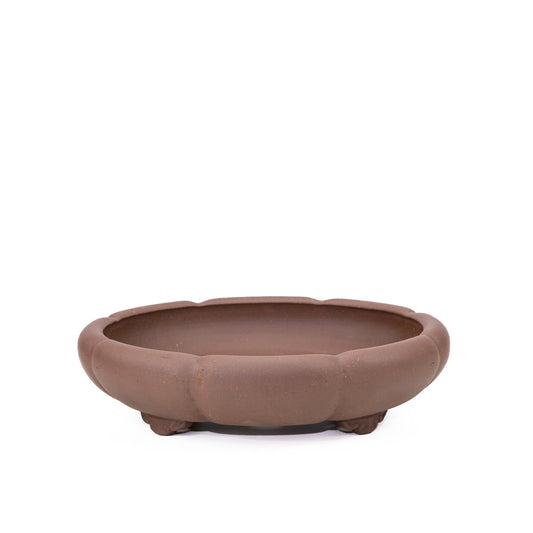 Pot à bonsaï non émaillé chrysanthèmes rond 30 cm