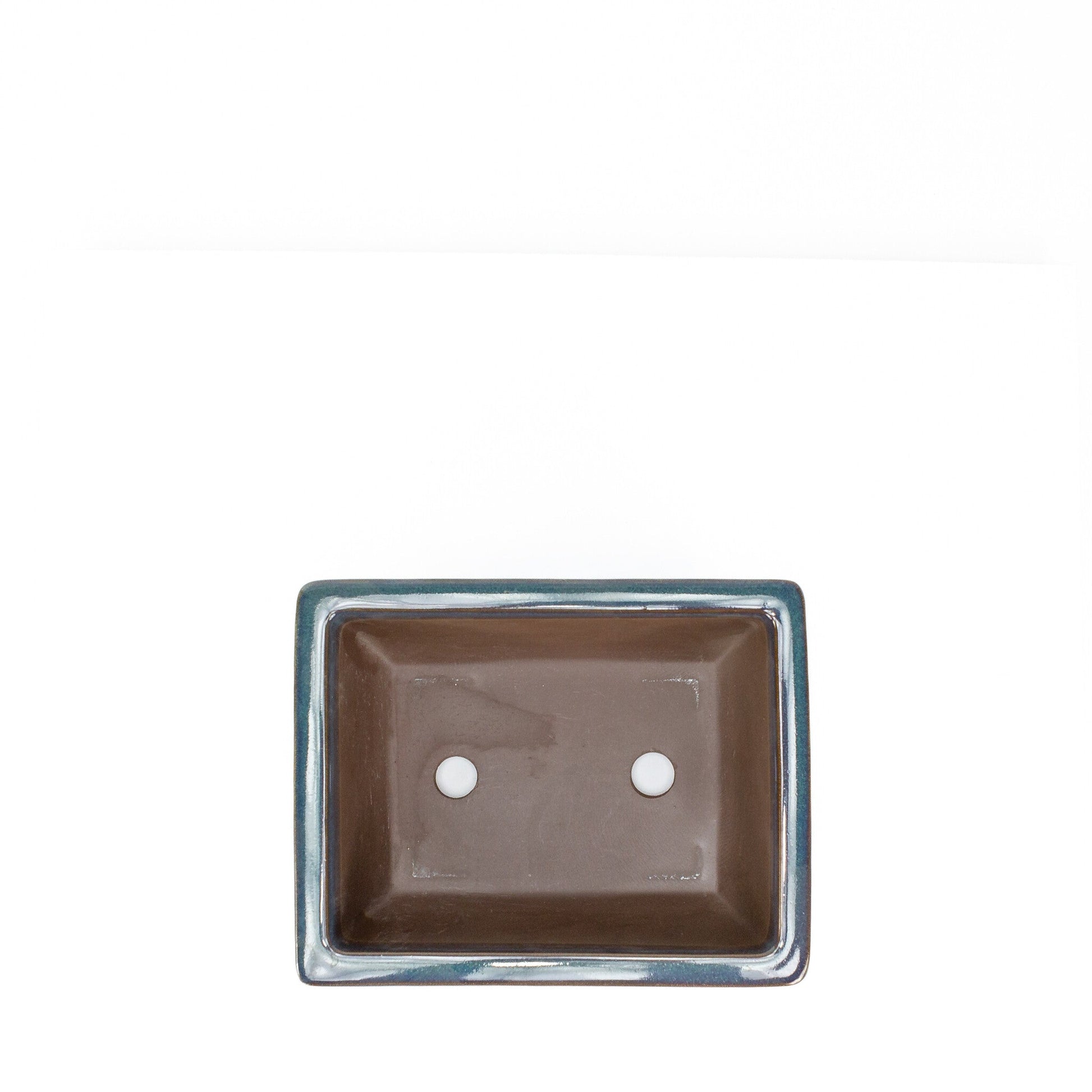 Pot à bonsaï vert rectangulaire 21 cm