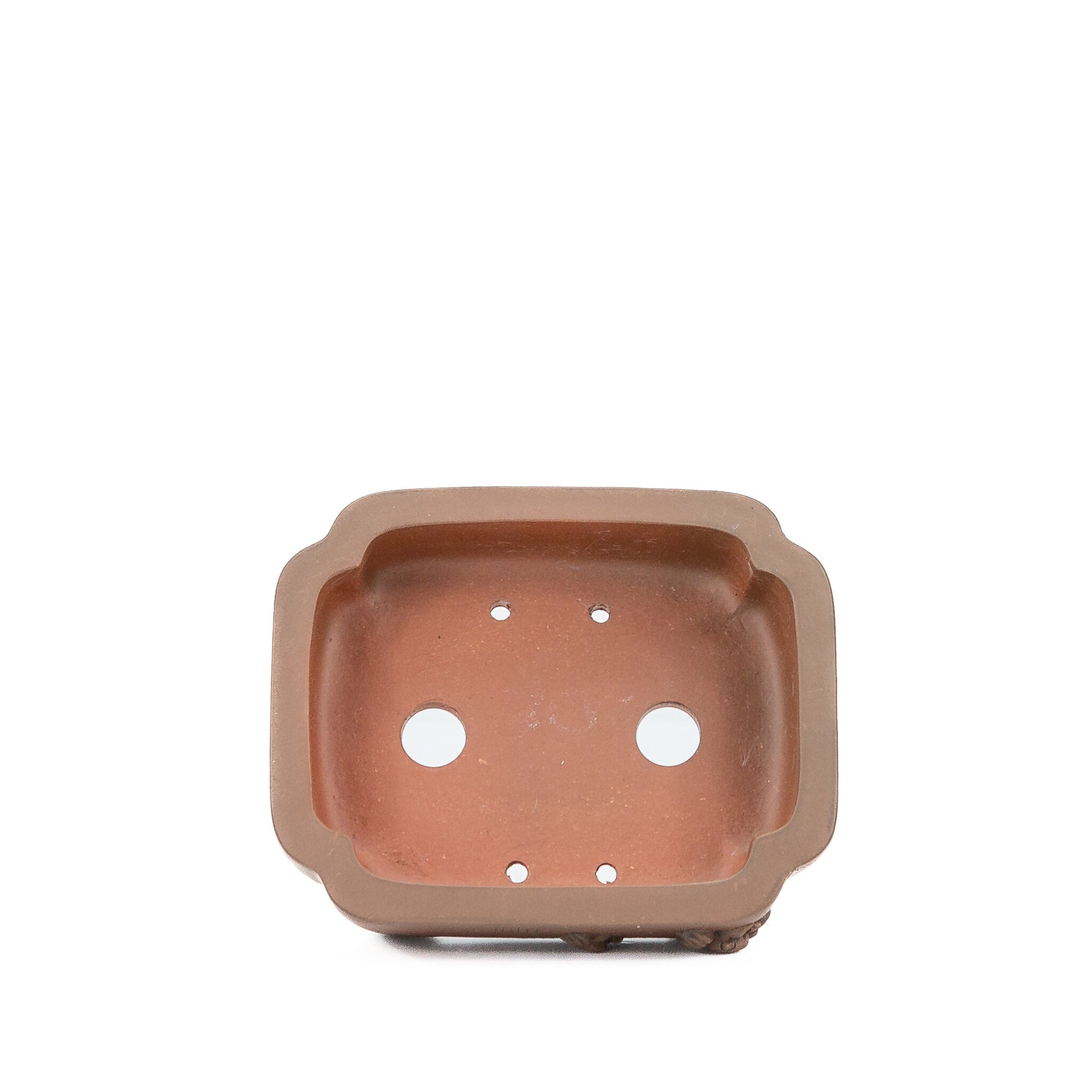 Pot à bonsaï Yixing non émaillé, crabe mokko, 13 cm