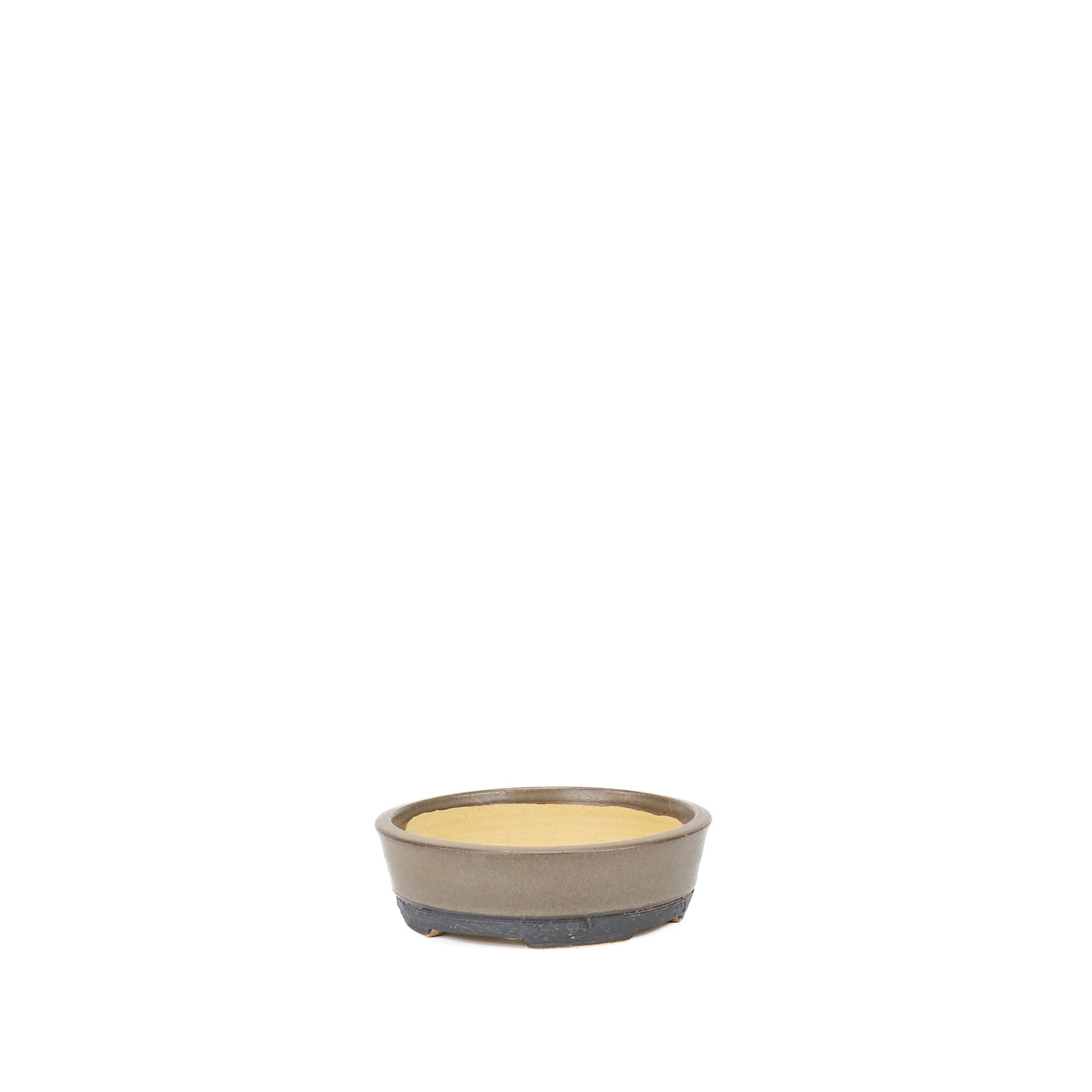 Pot à bonsaï rond marron, 11,3 cm
