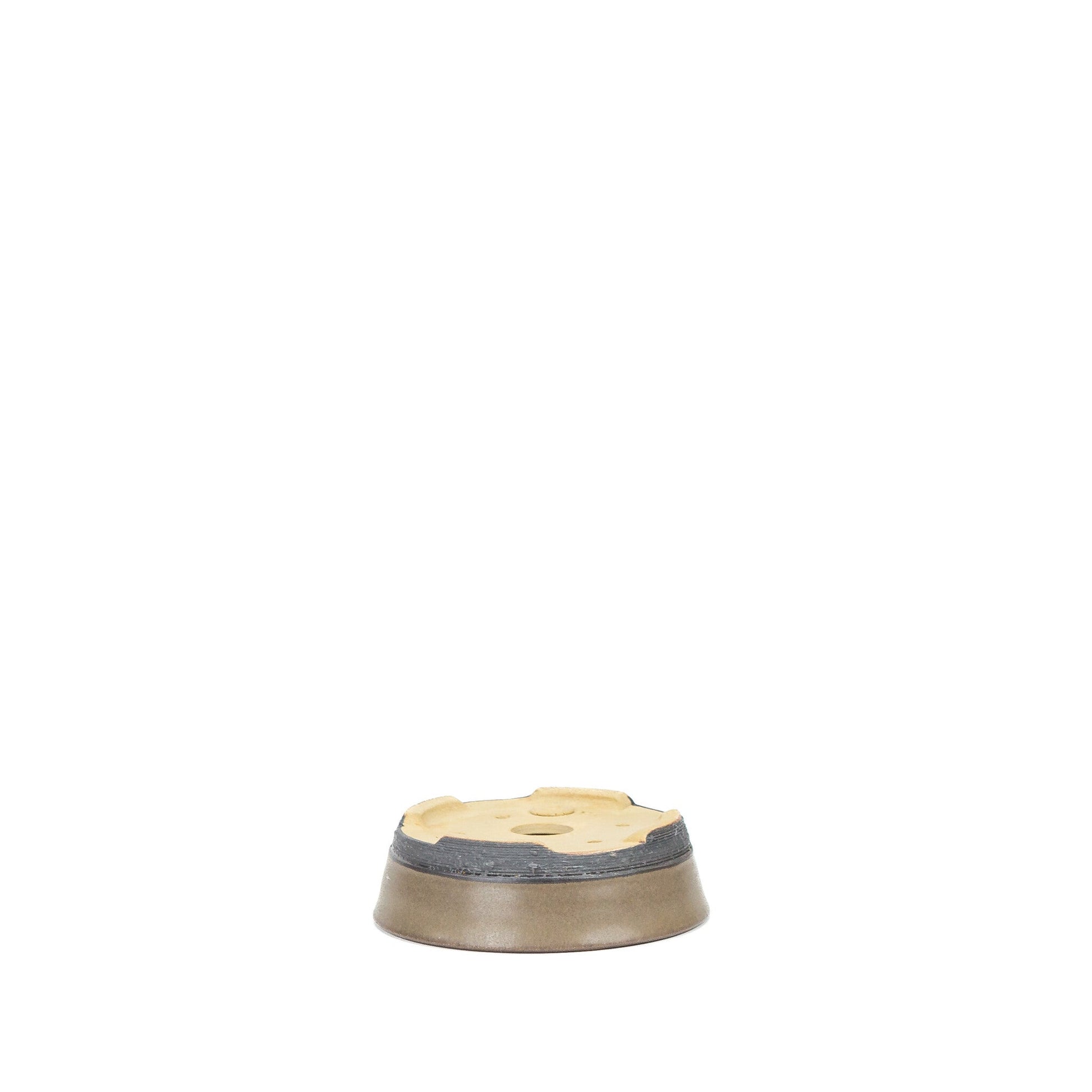 Pot à bonsaï brun mat rond 11,3 cm