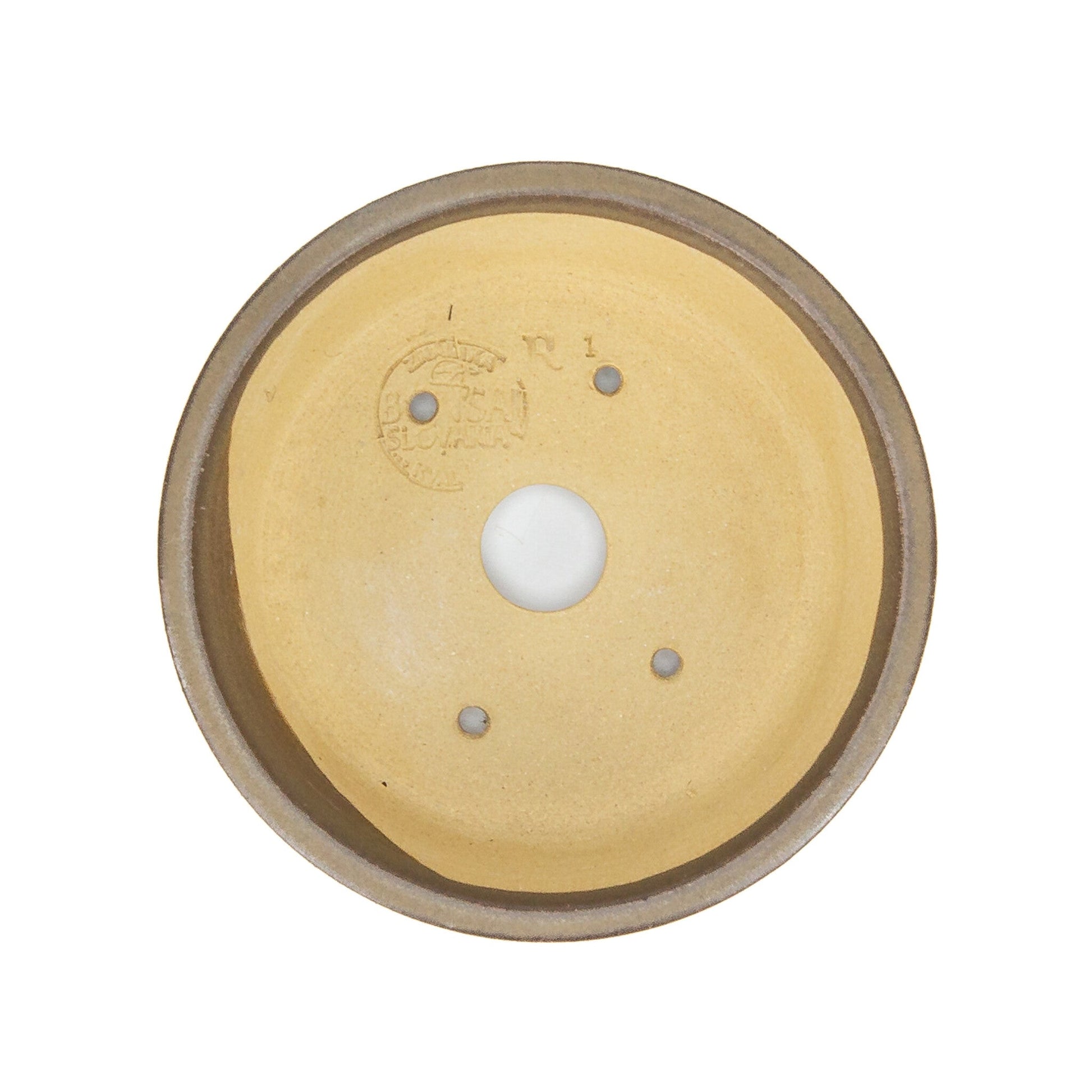 Pot à bonsaï brun mat rond 11,3 cm