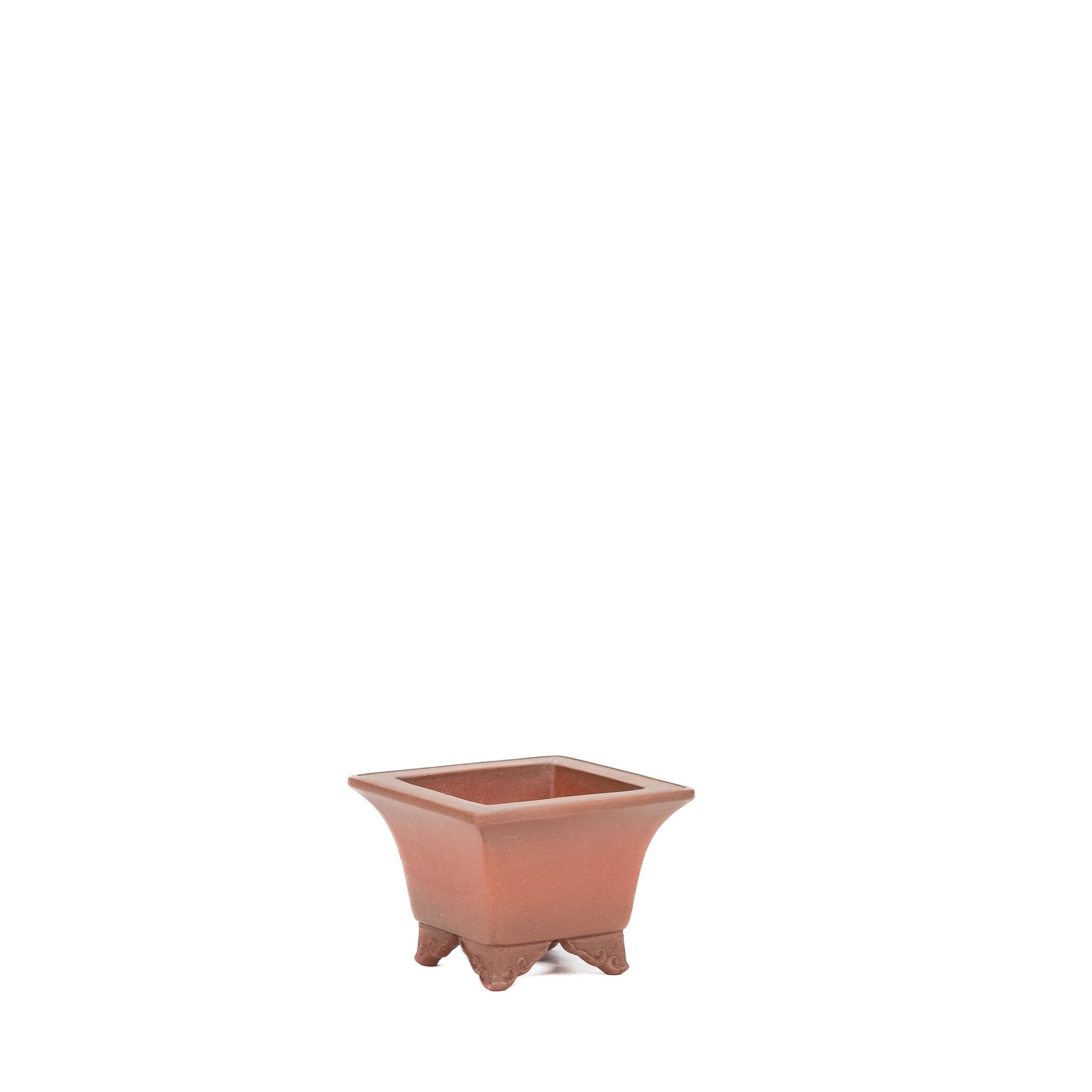 Pot Shohin Bonsai Yixing non émaillé rectangulaire 10 cm