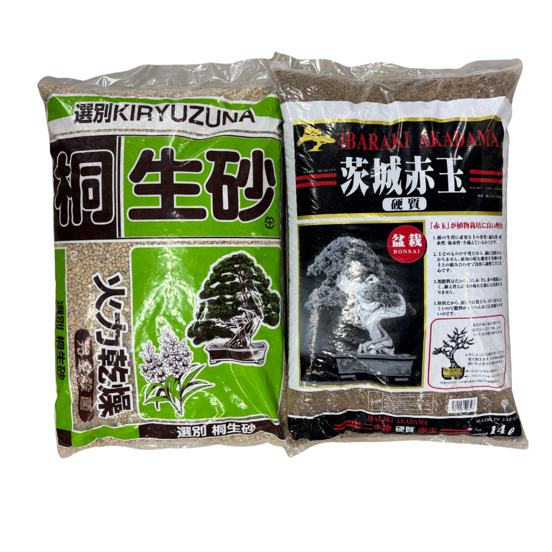 Bonsaï Akadama (14 L) + Kiryu (14 L) pack avantageux