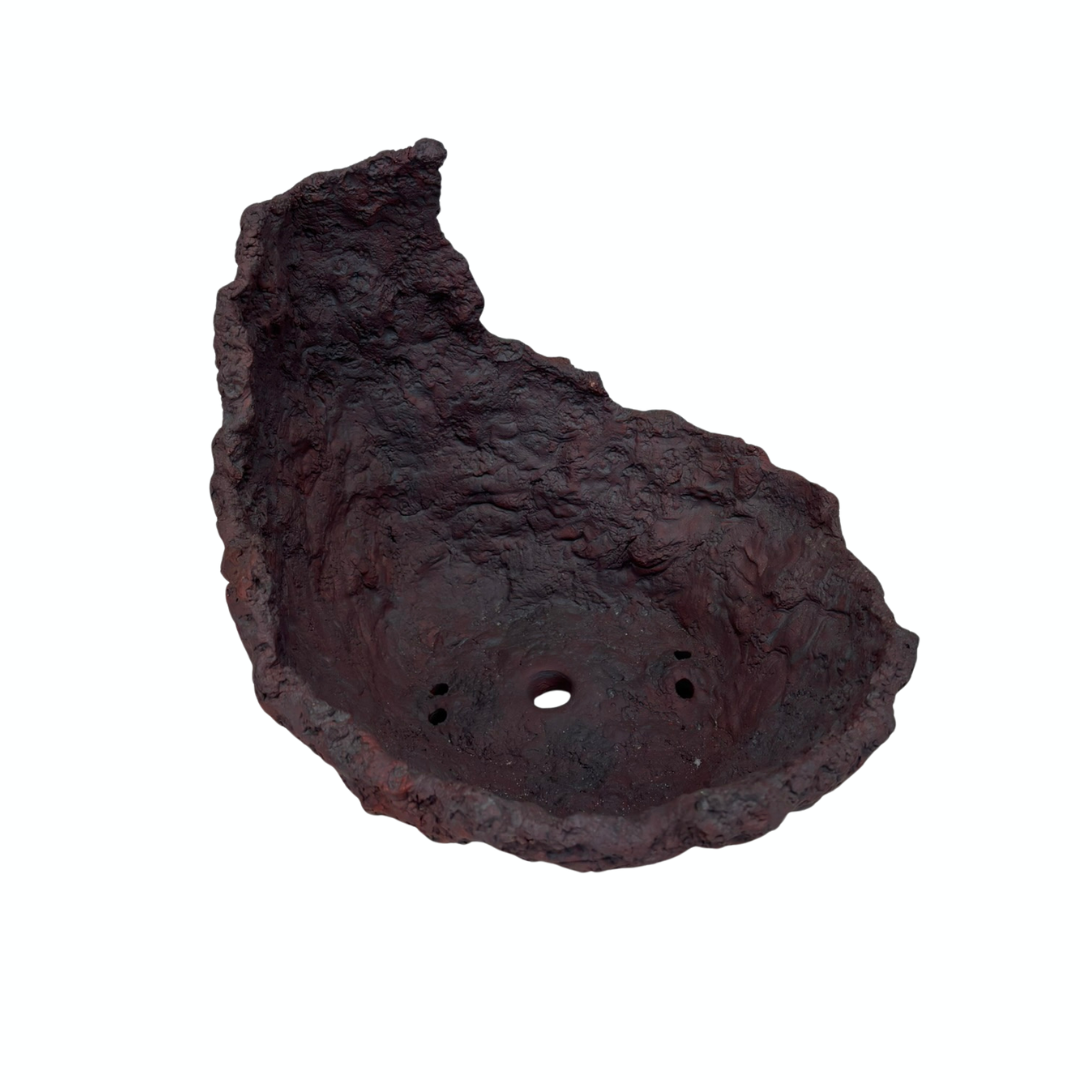 Pot à bonsaï en forme de lune, pot en terre cuite 27 cm