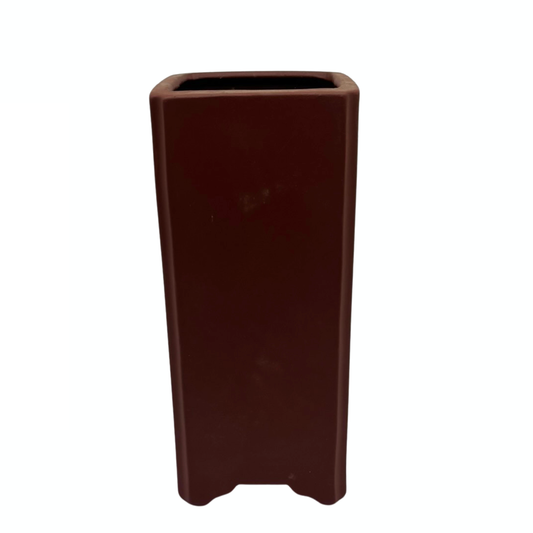 Bonsai pot - vierkant, cascade, ongeglazuurd (10cm breed)