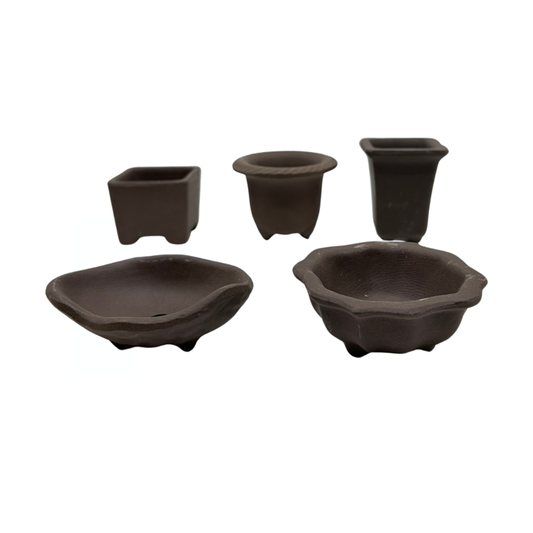Lot de 5 pots Mame non émaillés (4-7 cm de large)