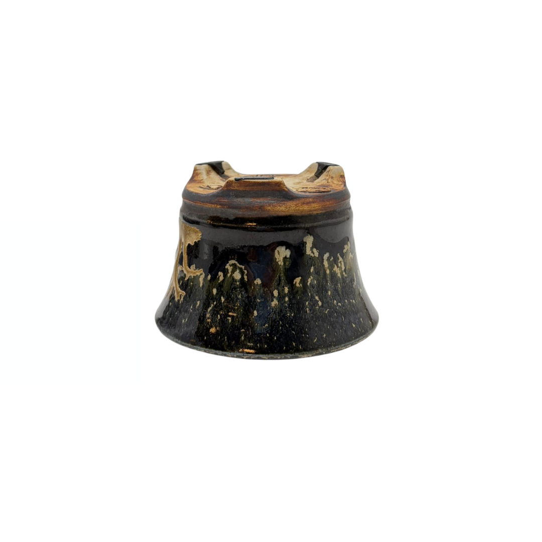 Pot à Bonsai Shohin noir et or René Lecocq 9cm