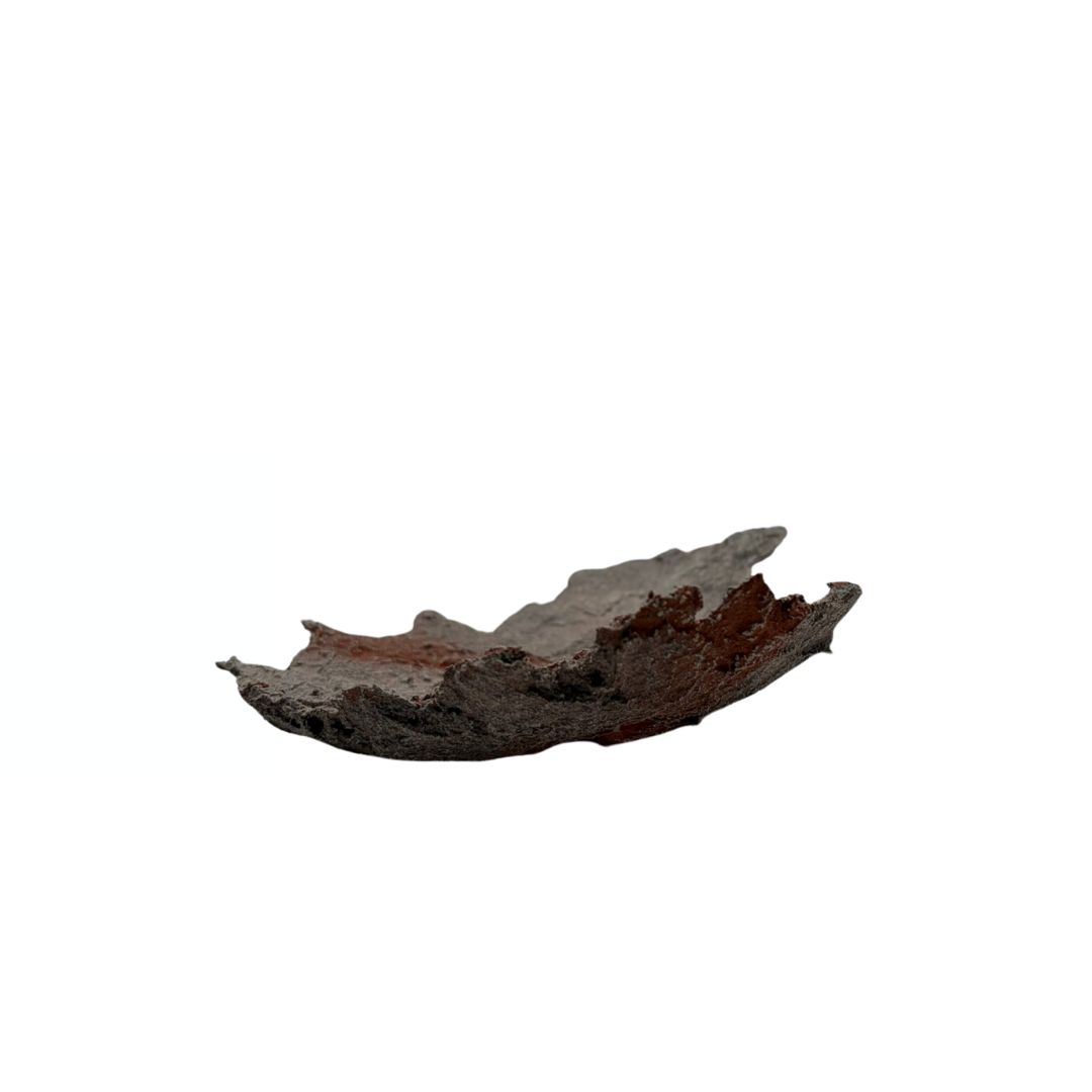 Bonsai slab lichtgrijs met rode accenten 24cm