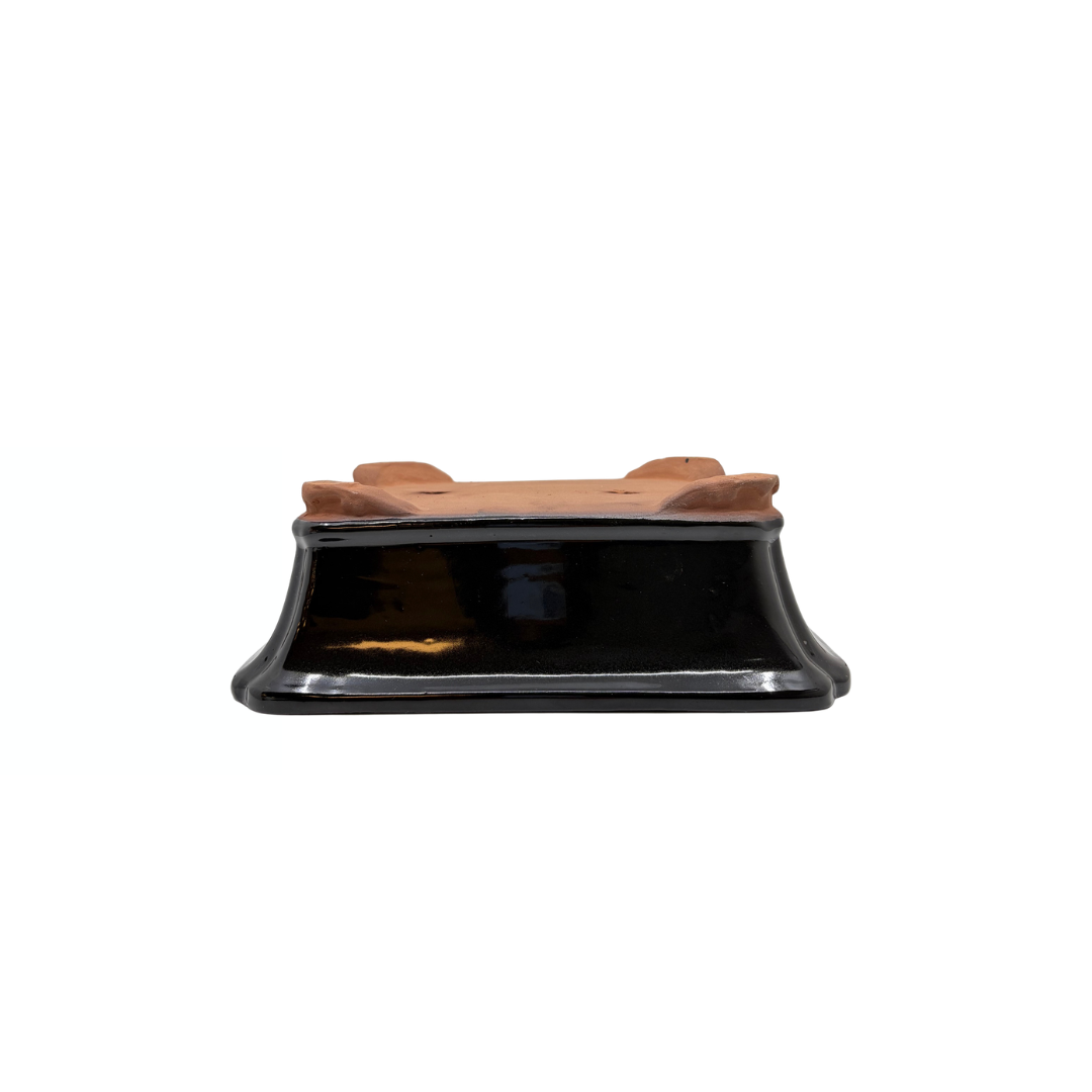 Bonsai pot zwart rechthoek 21cm - set