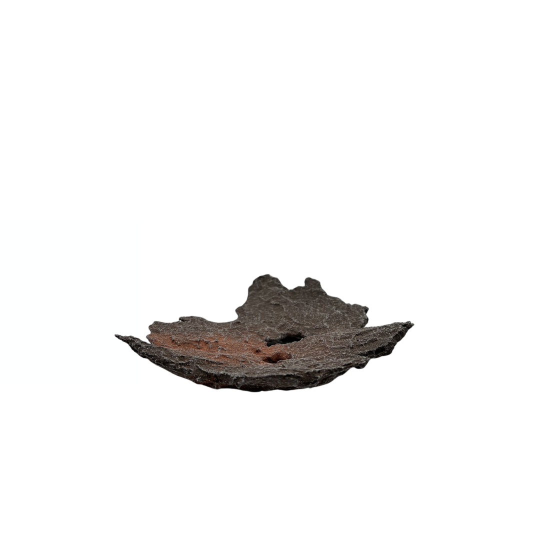 Bonsai slab bruin met rode accenten 17cm