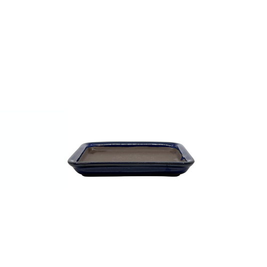 Soucoupe bonsaï bleue rectangulaire 13cm
