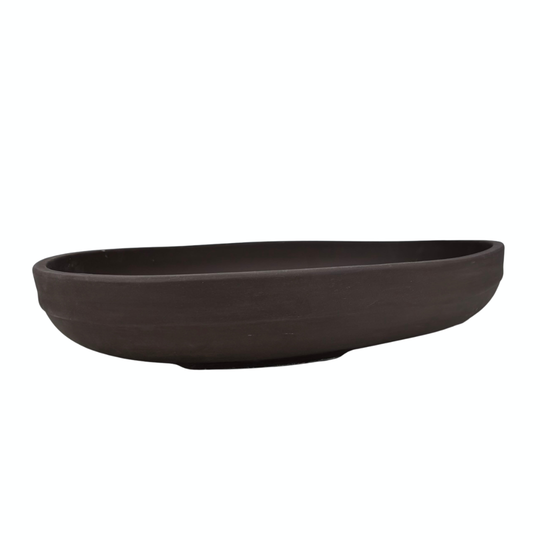 Pot à bonsaï ovale non émaillé 47 cm