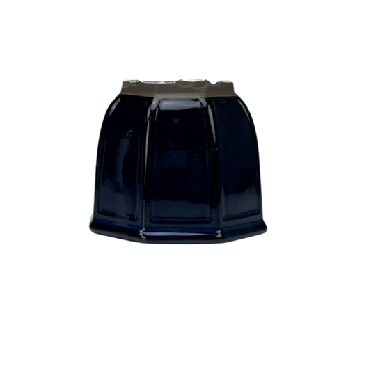 Pot à bonsaï octogonal cascade bleu foncé 12 cm