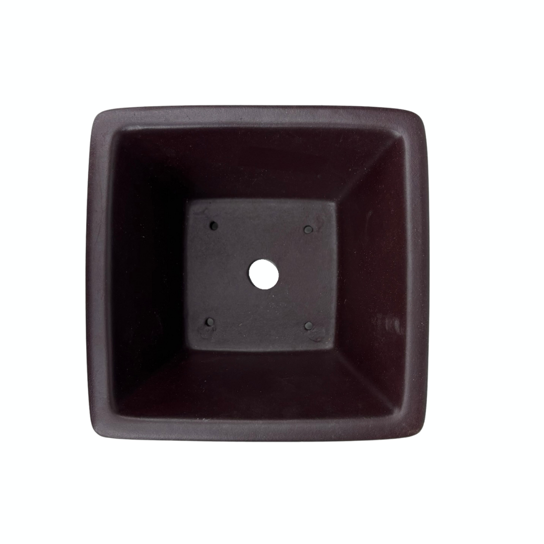 Pot à bonsaï carré non émaillé 14 cm