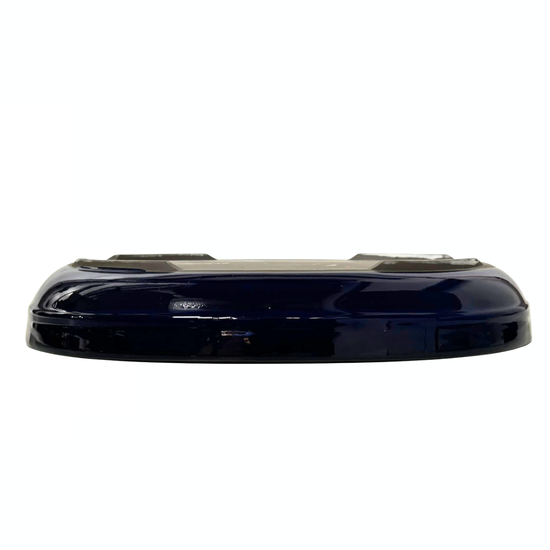 Pot à bonsaï - ovale, émaillé, bleu (47 cm de large)