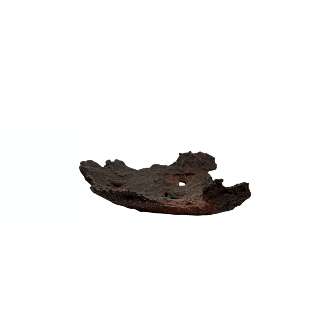 Bonsai slab bruin met rode accenten 18cm