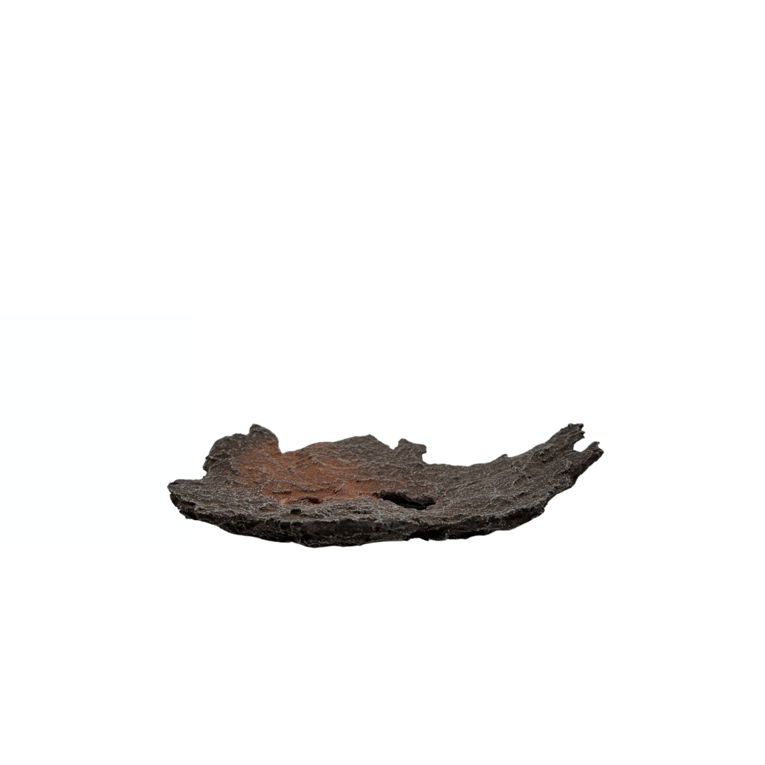 Bonsai slab bruin met rode accenten 17cm