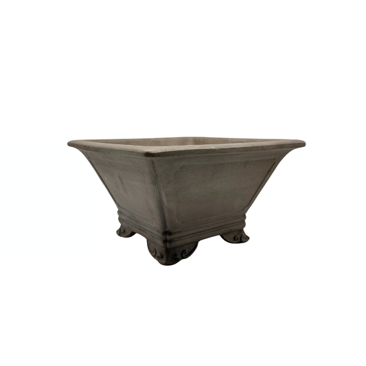 Pot à bonsaï non émaillé – semi-cascade – carré – 26 cm