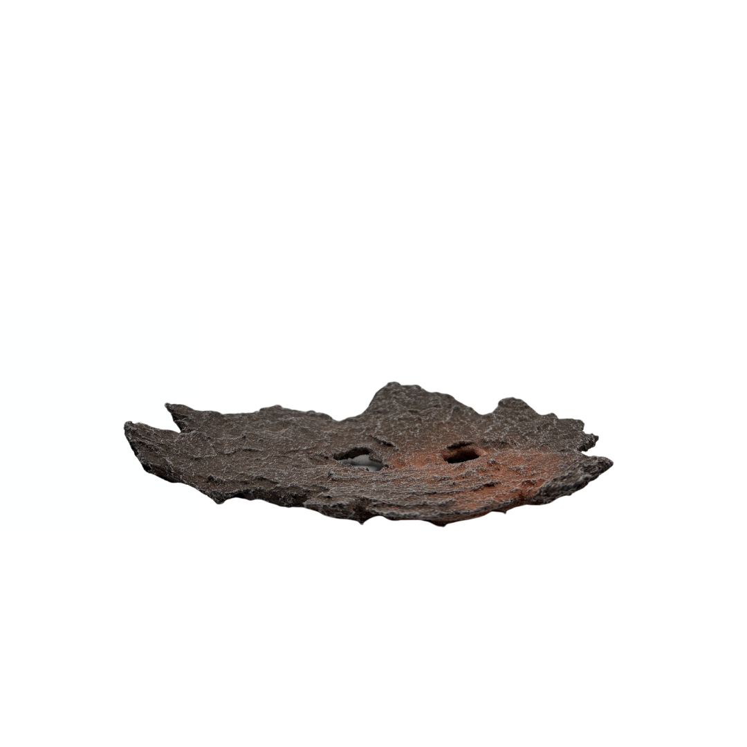 Bonsai slab bruin met rode accenten 26cm
