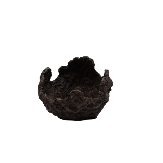 Pot à bonsaï forme lune sphérique – fait main 16 cm