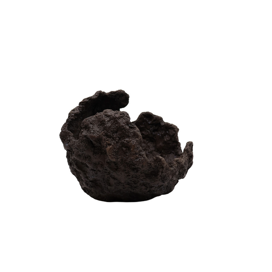 Pot à bonsaï forme lune sphérique – fait main 16 cm