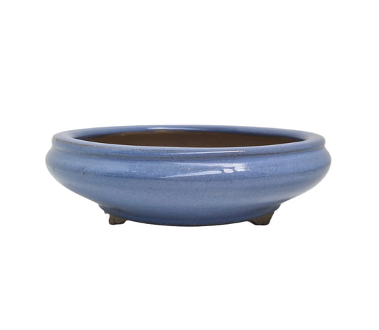 Pot à bonsaï bleu clair rond 15 cm